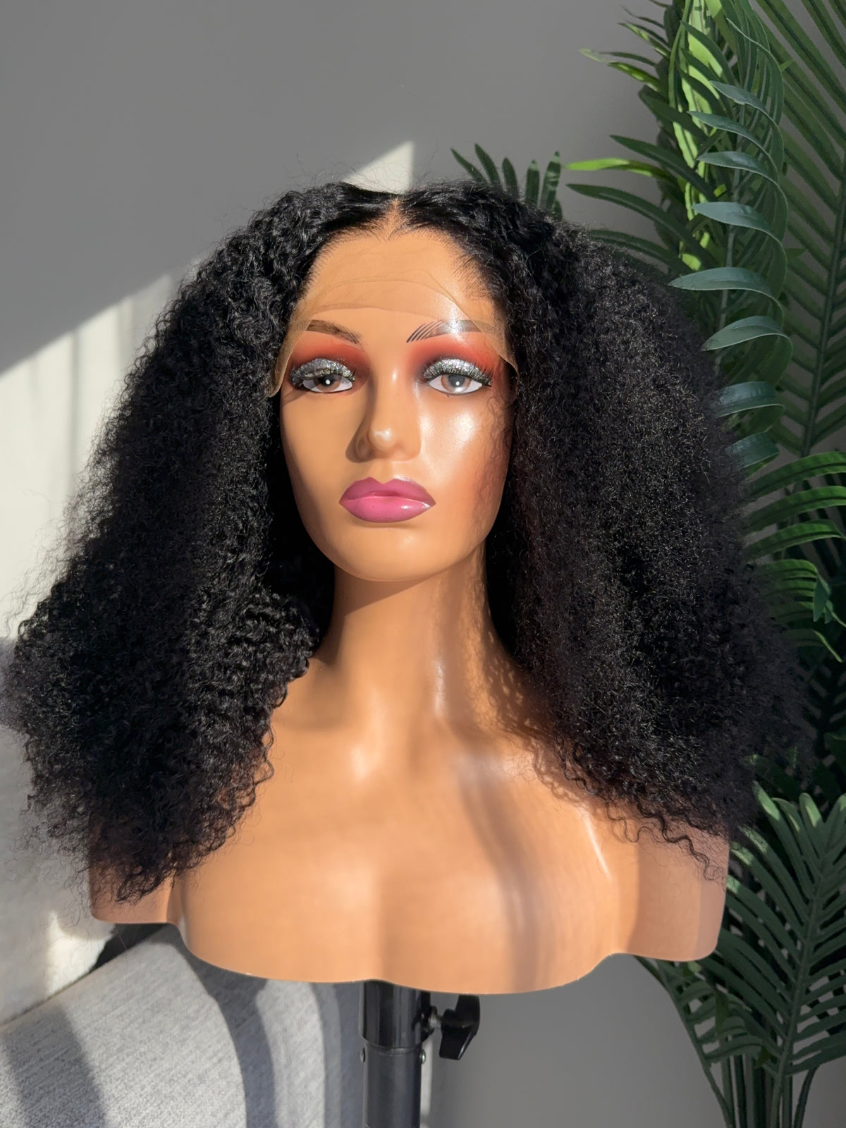 Afro curly Lagos hairline wig