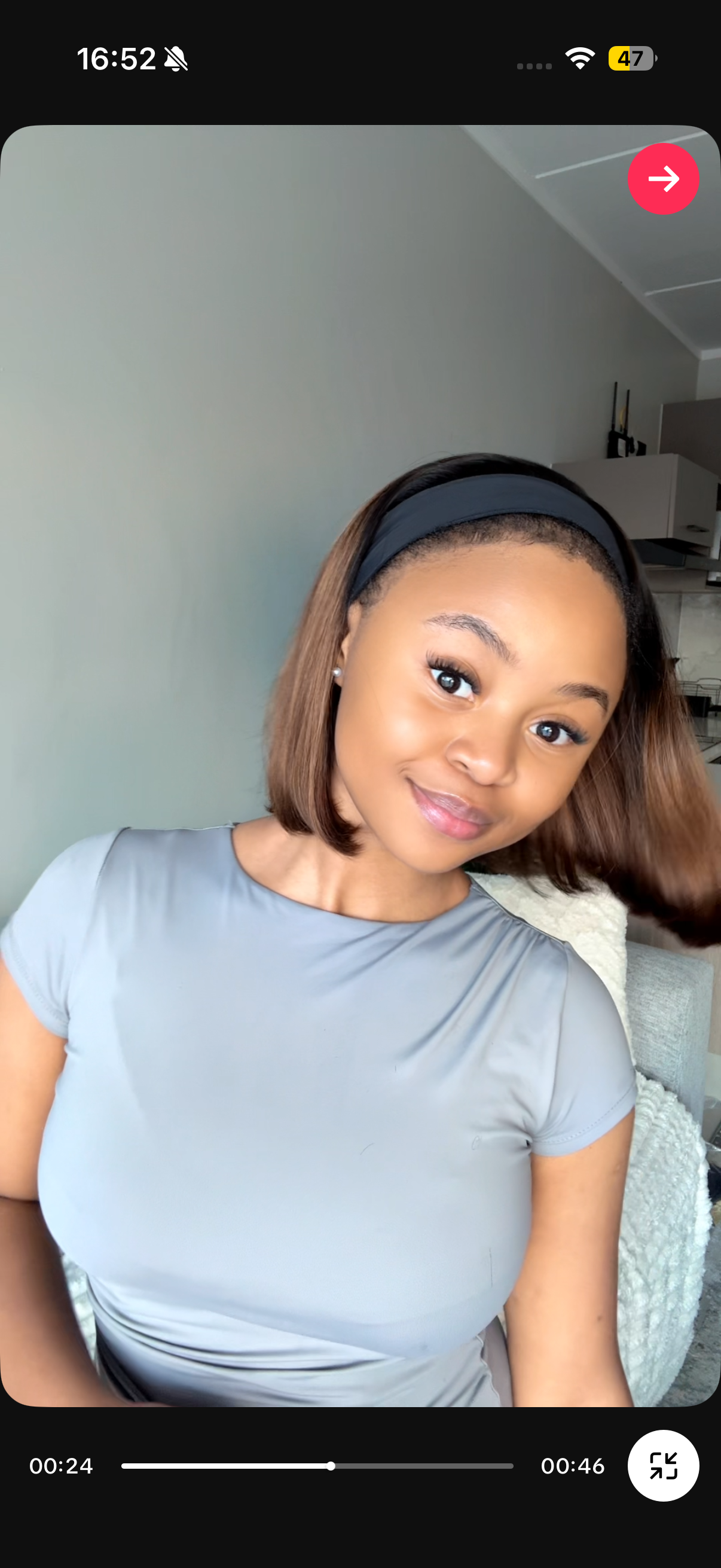 Ombré headband bob