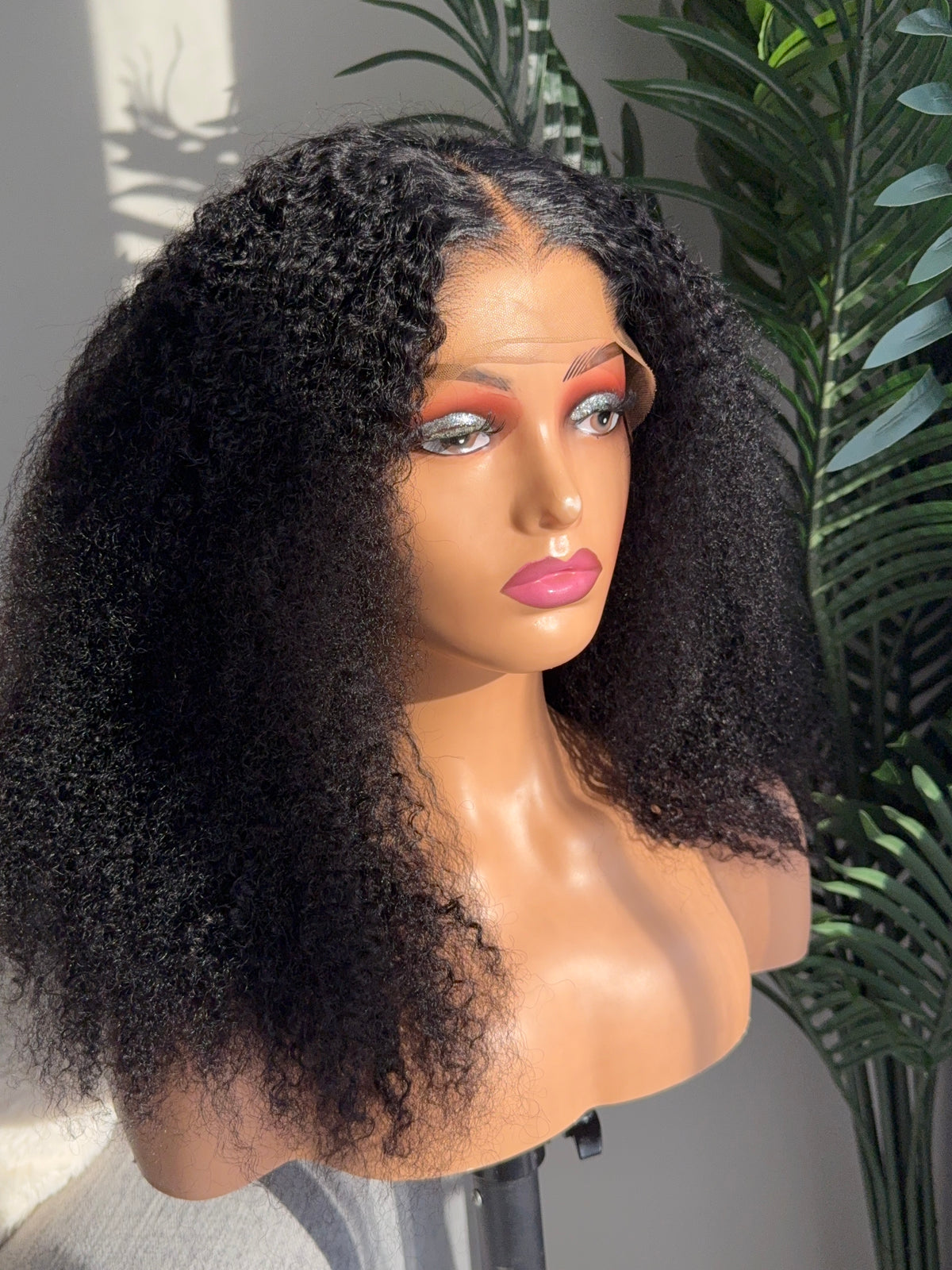 Afro curly Lagos hairline wig