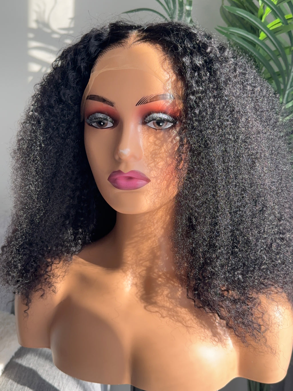 Afro curly Lagos hairline wig