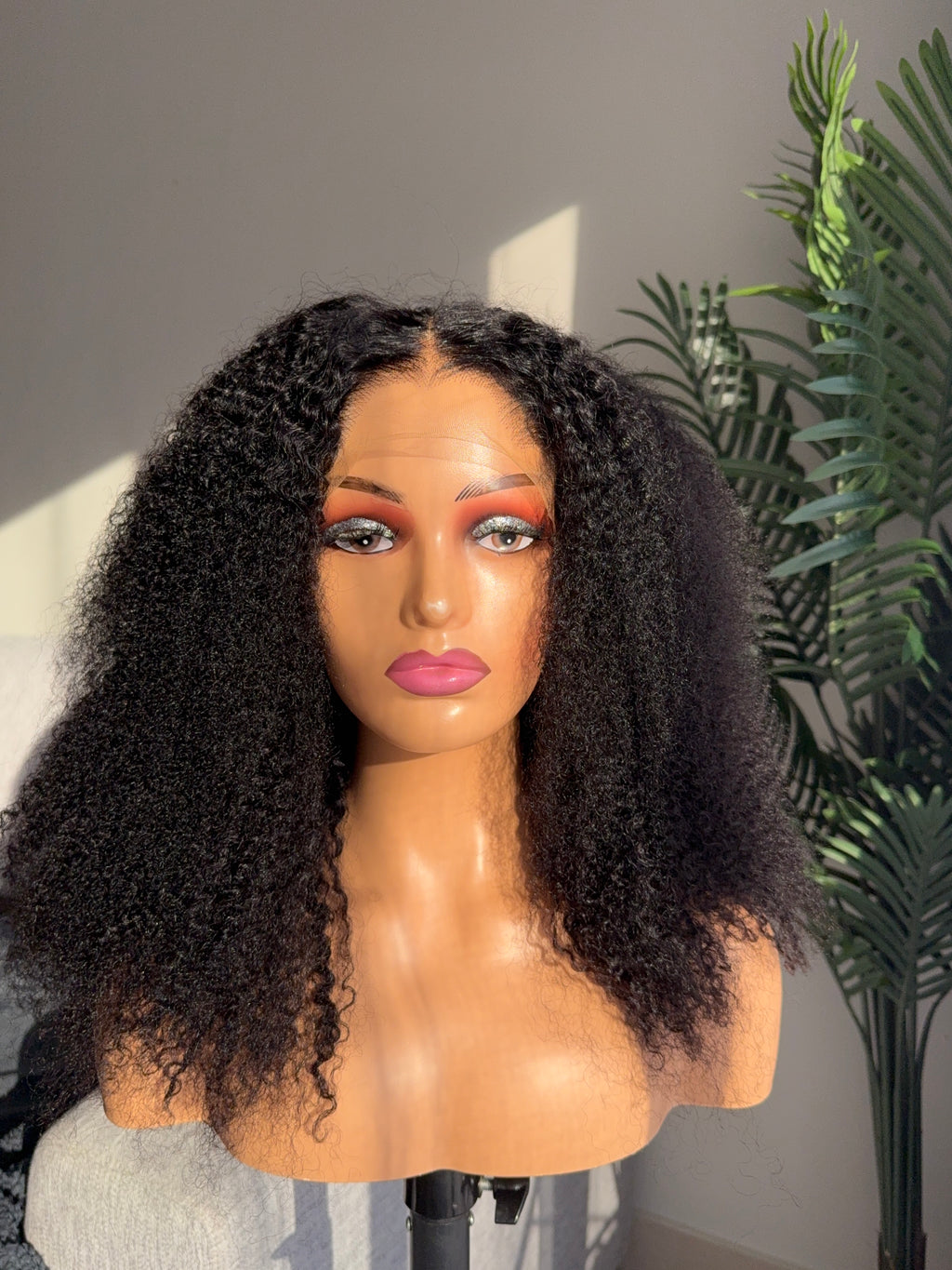 Afro curly Lagos hairline wig