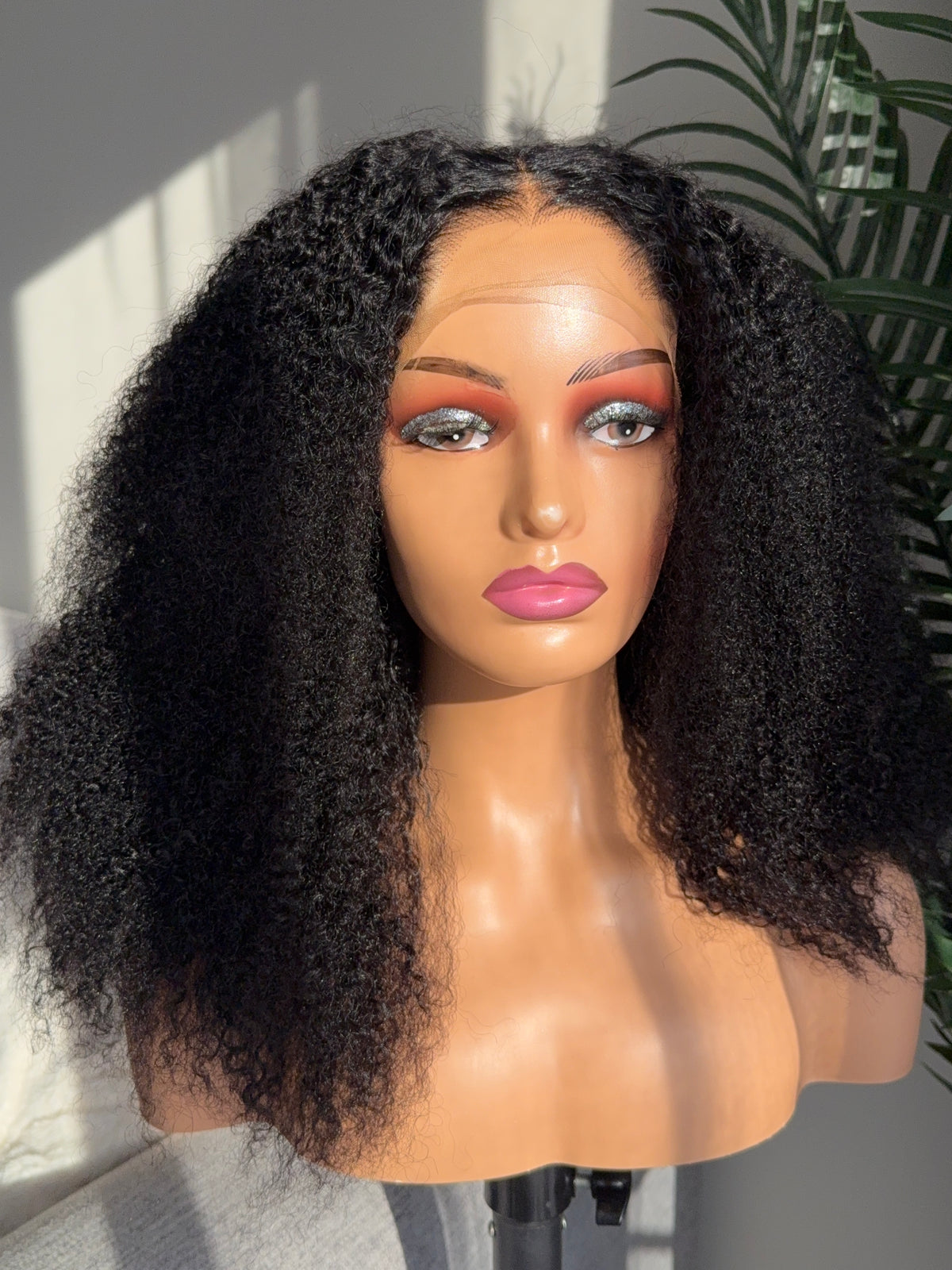 Afro curly Lagos hairline wig