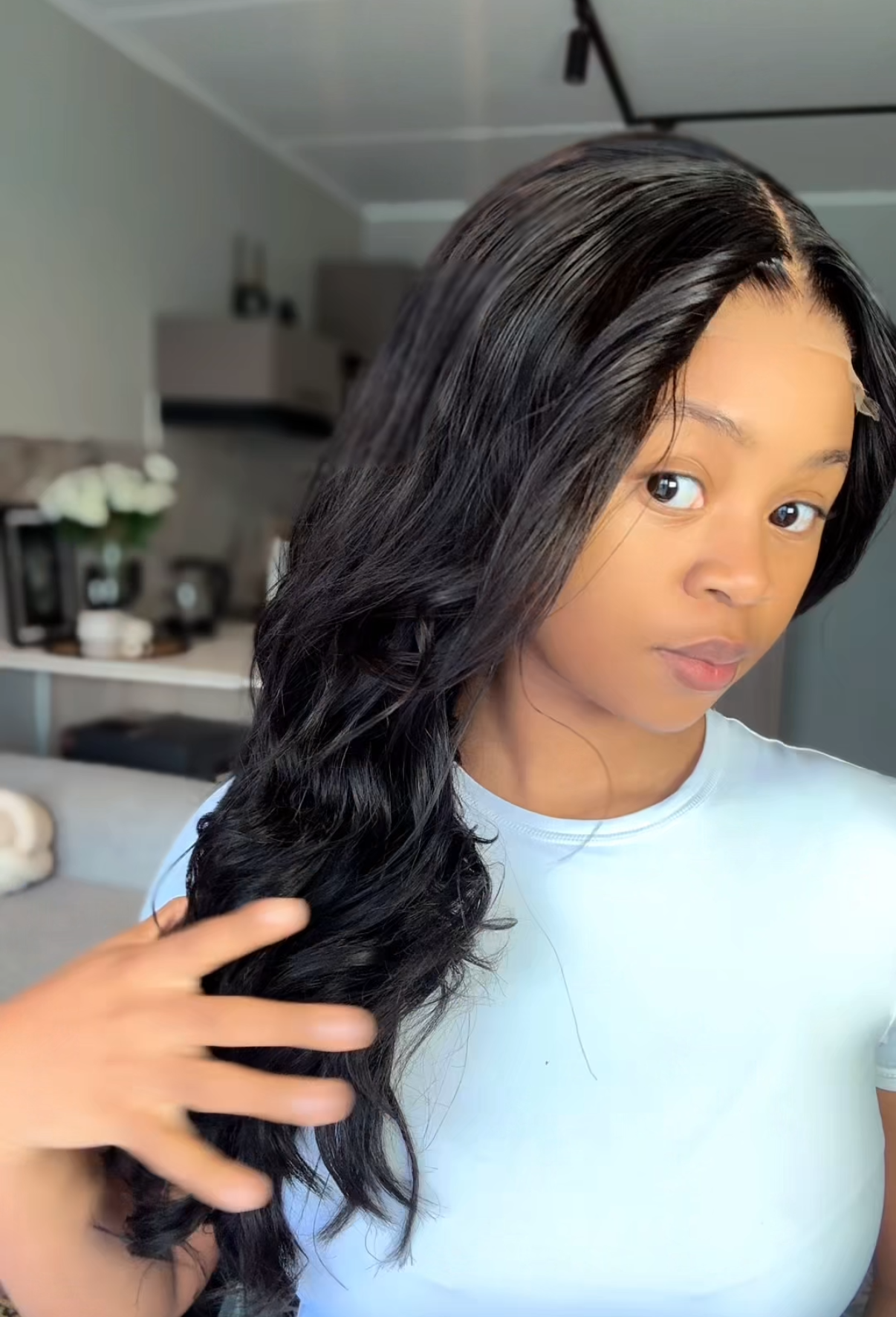 5x5 HD Lace SDD virgin hair 22”(layered)