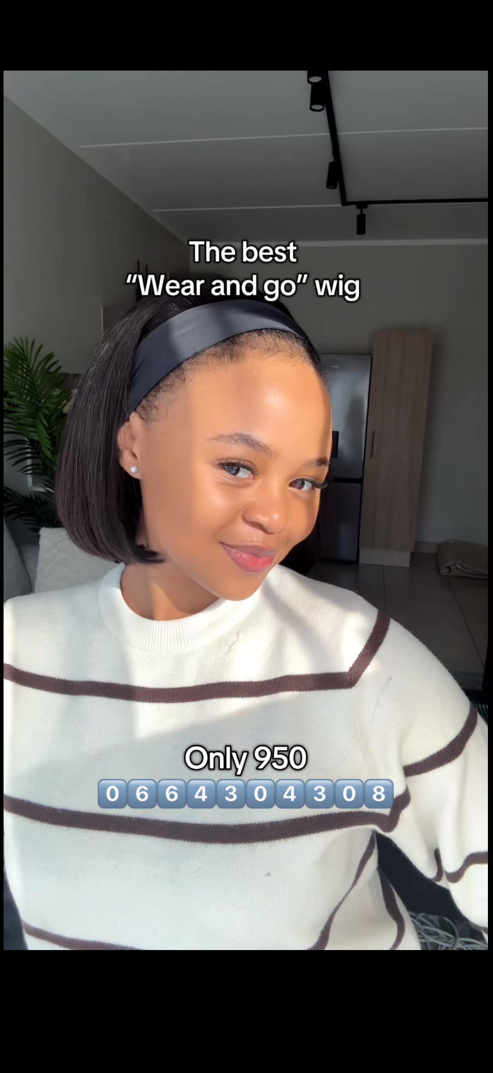 Black Headband wig bob