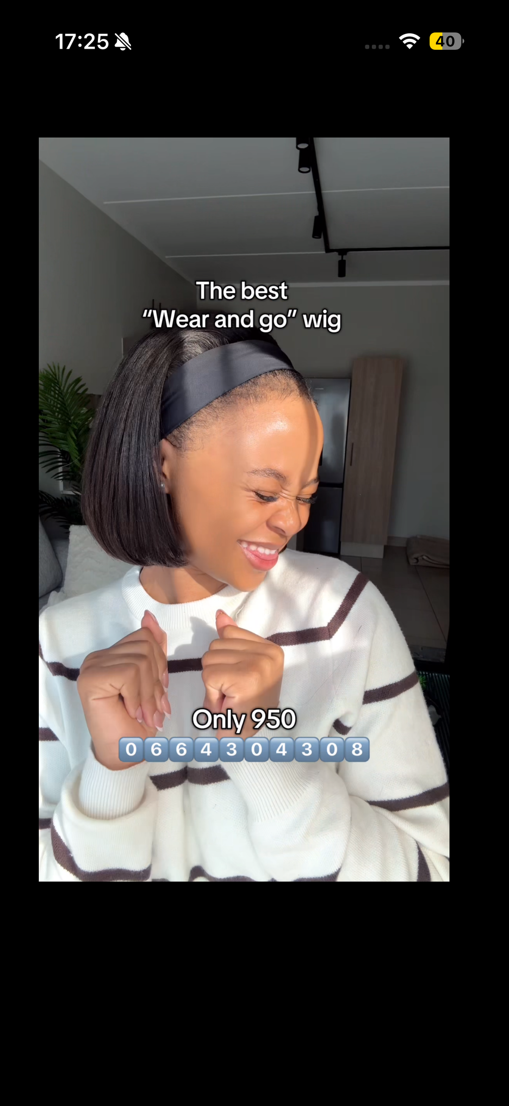 Black Headband wig bob