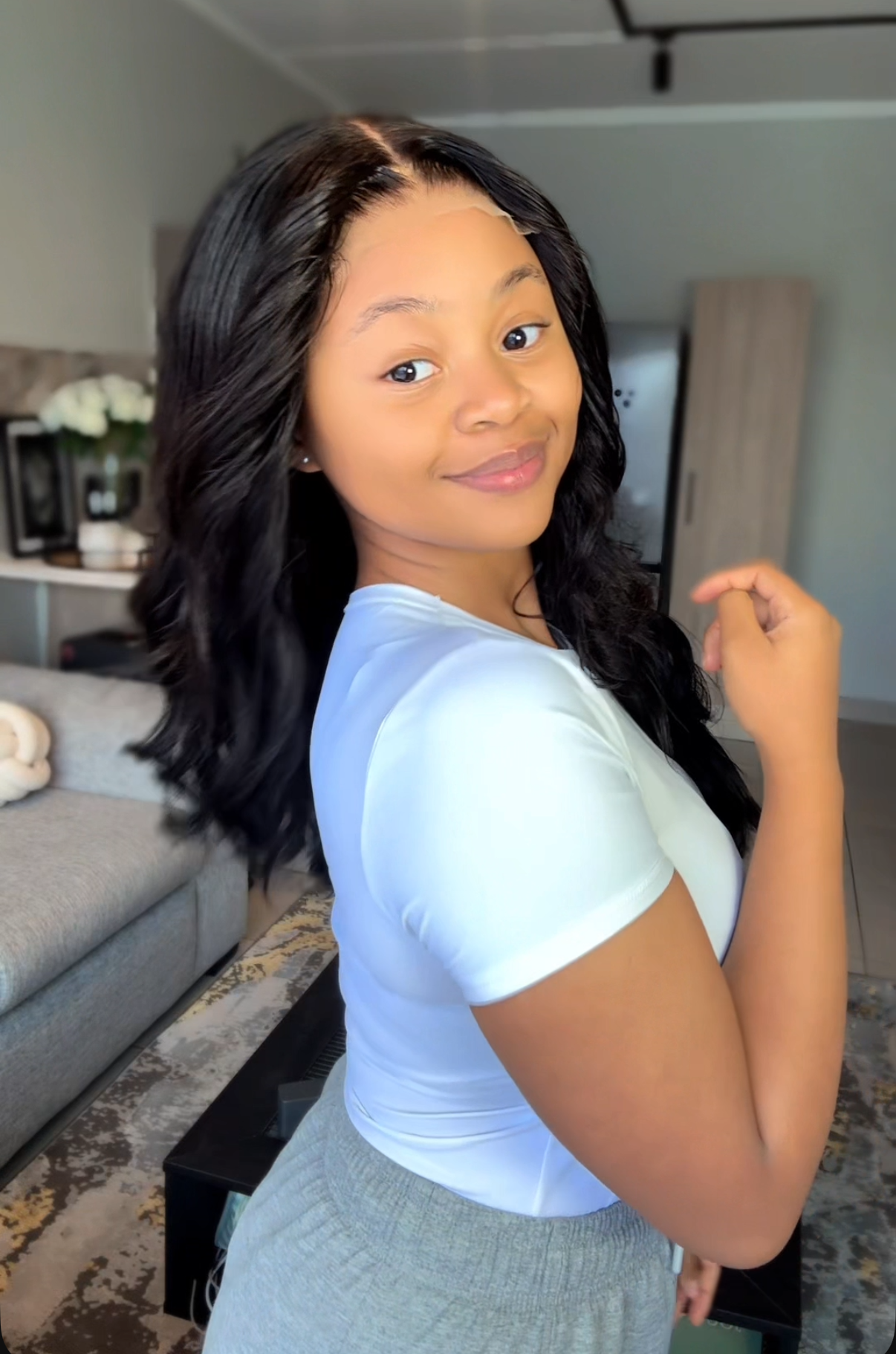 5x5 HD Lace SDD virgin hair 22”(layered)