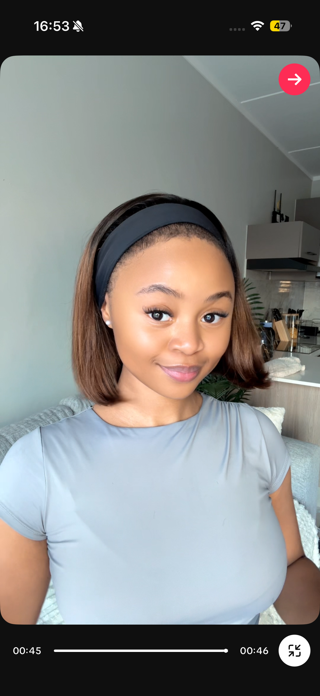 Ombré headband bob