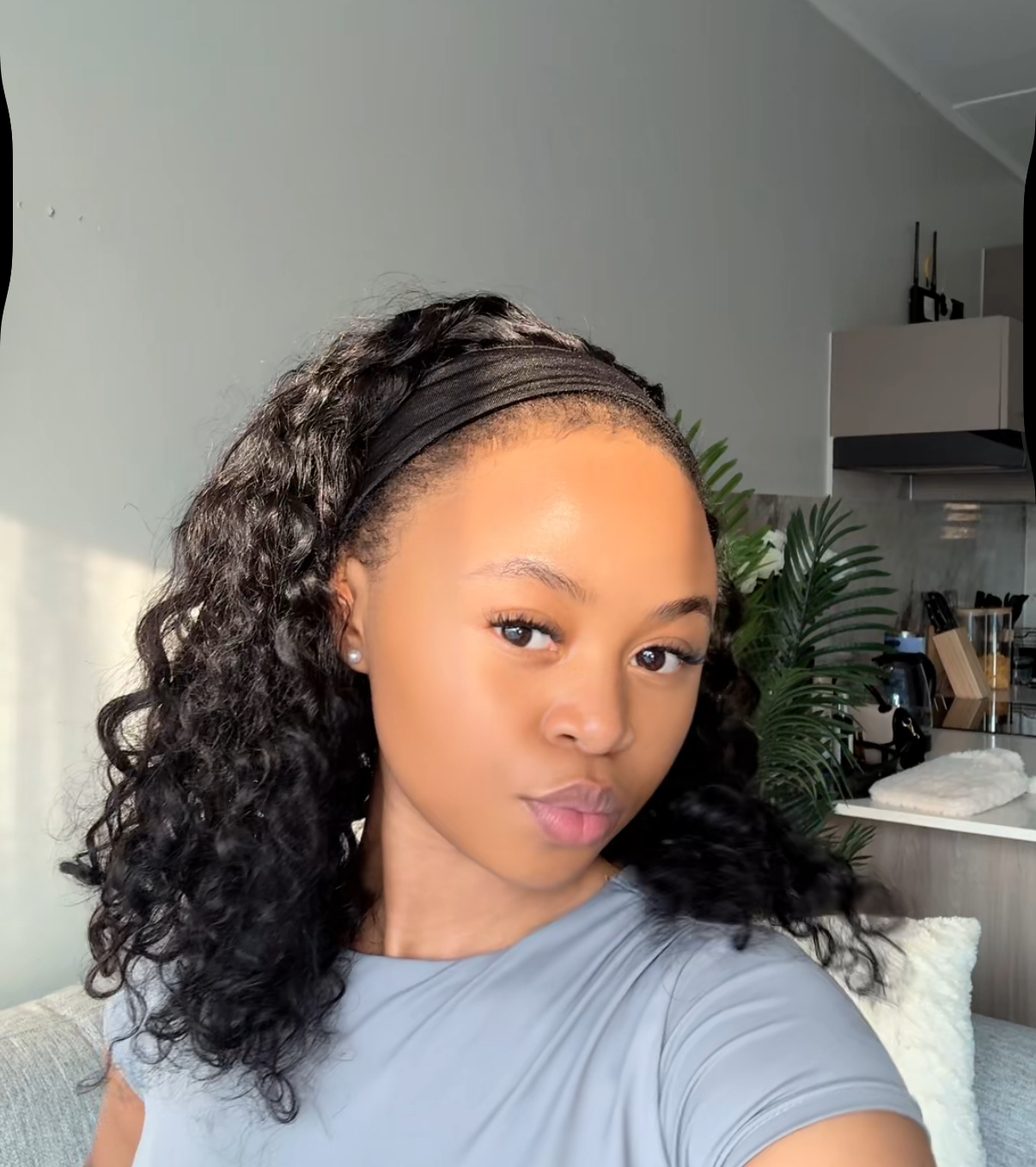 Headband Water wave wig