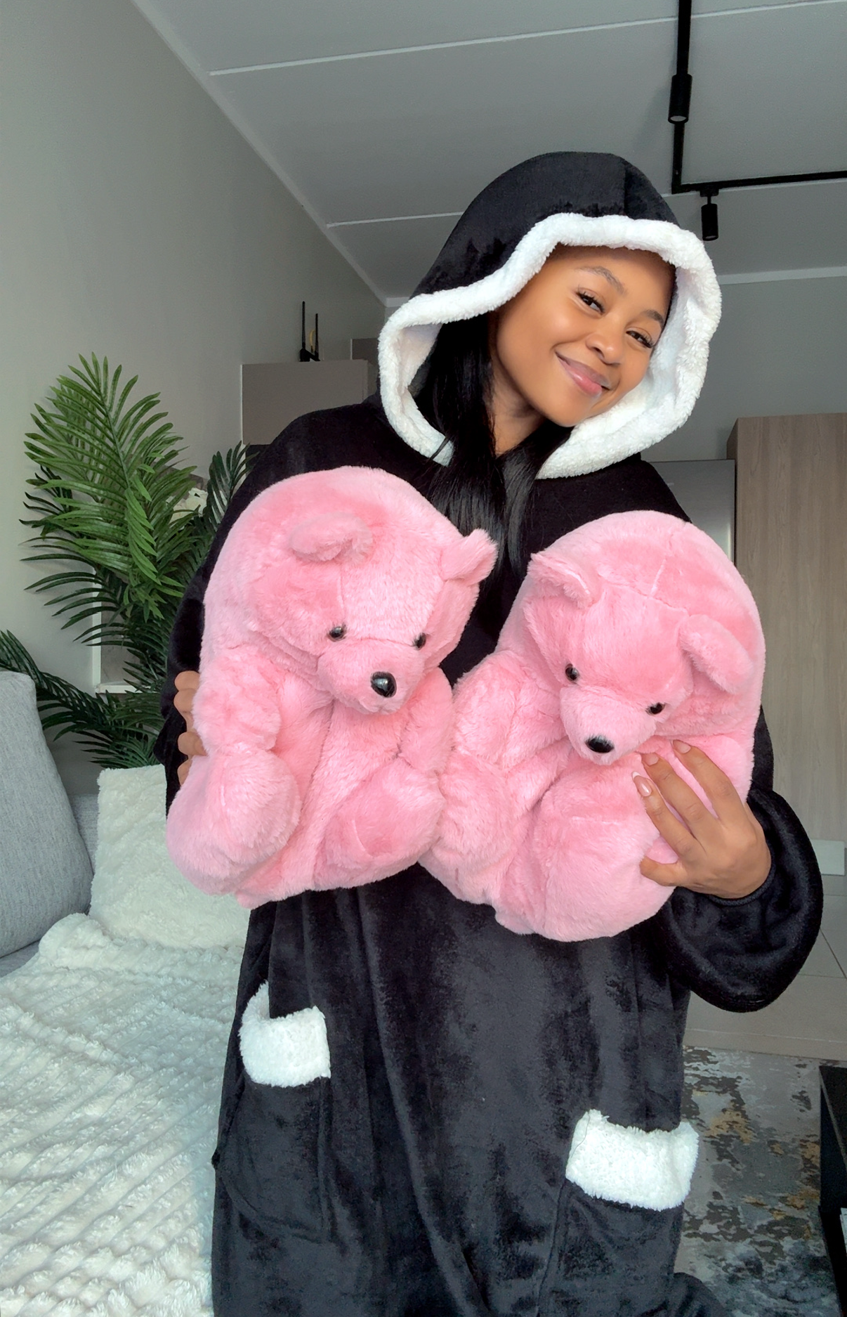 Teddy bear slippers