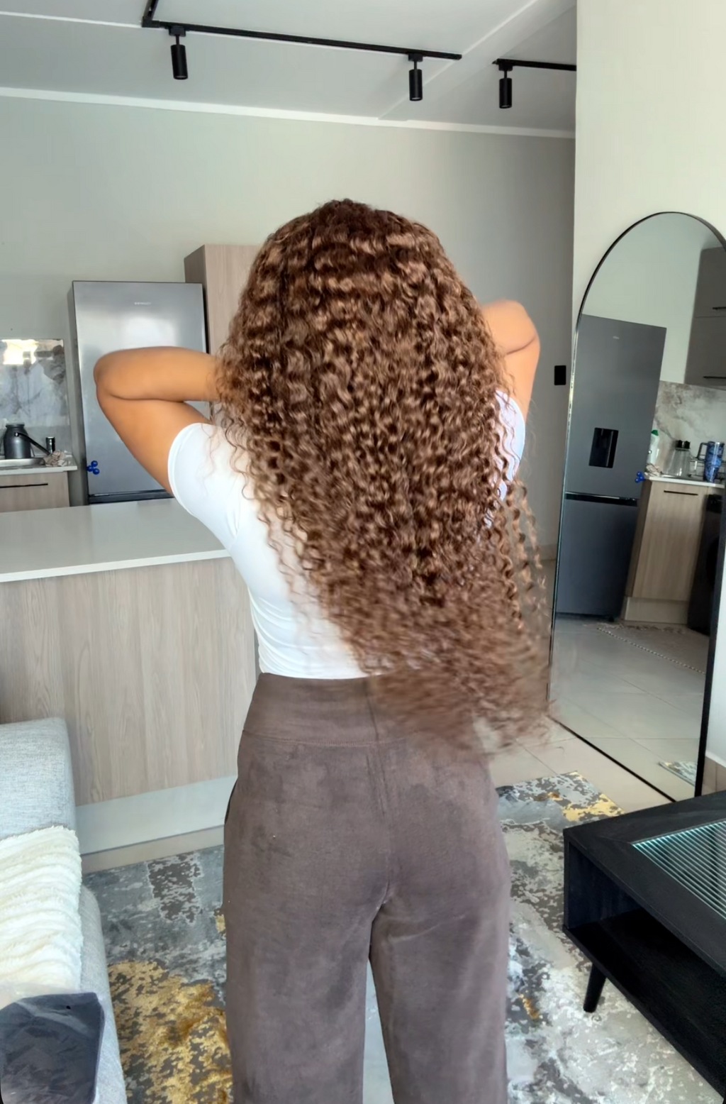 Chocolate brown water wave