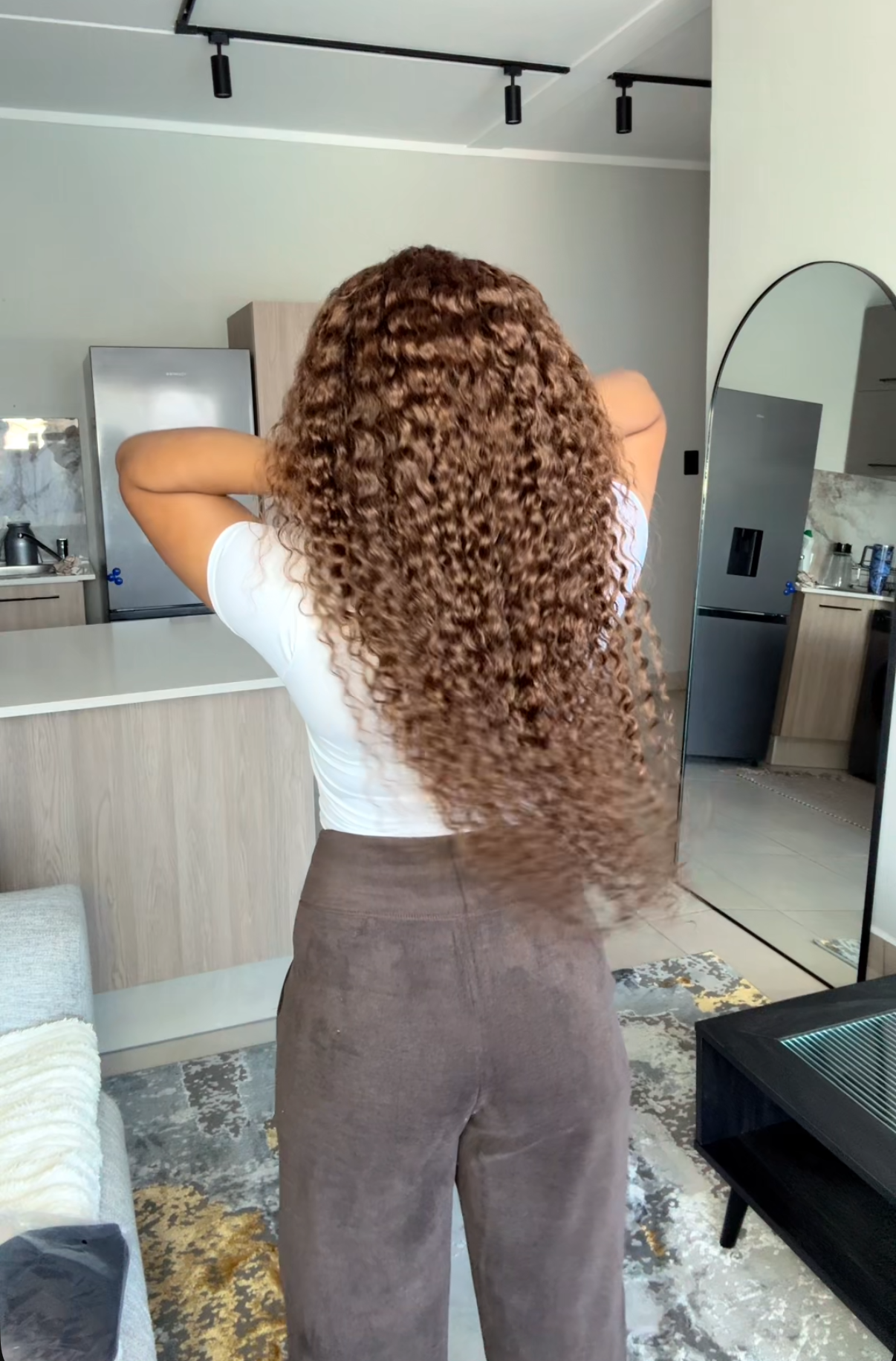 Chocolate brown water wave