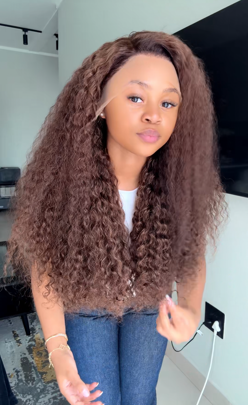 Chocolate brown curls