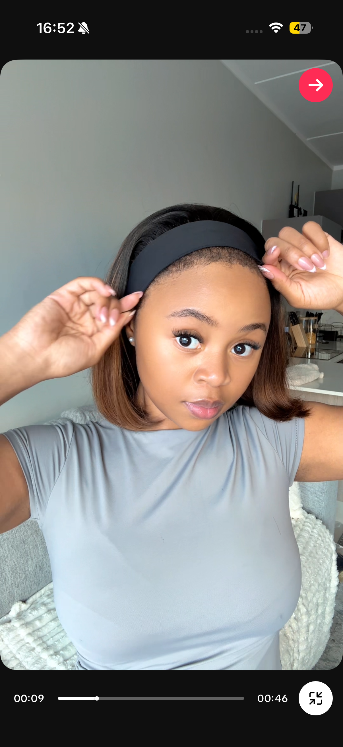 Ombré headband bob