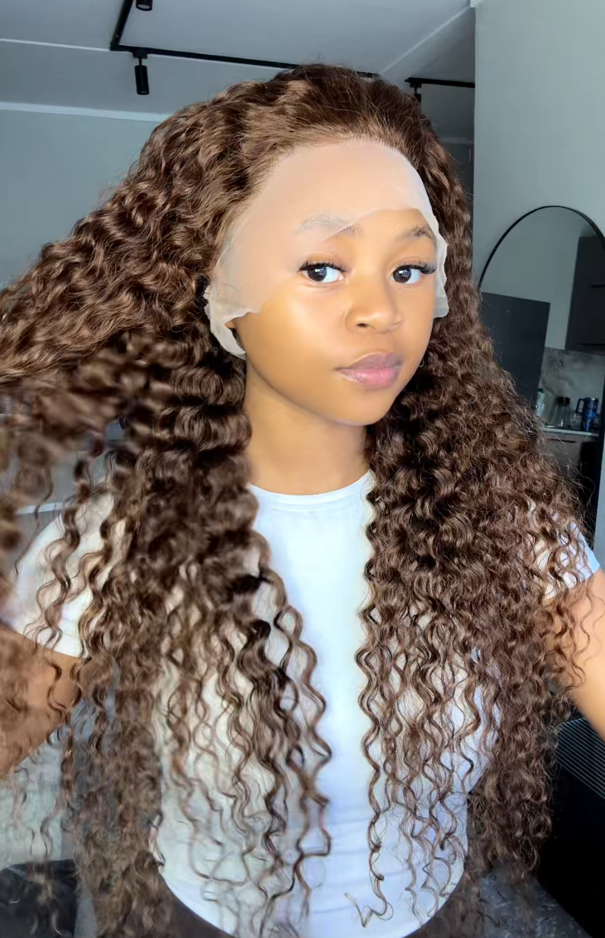 Chocolate brown water wave