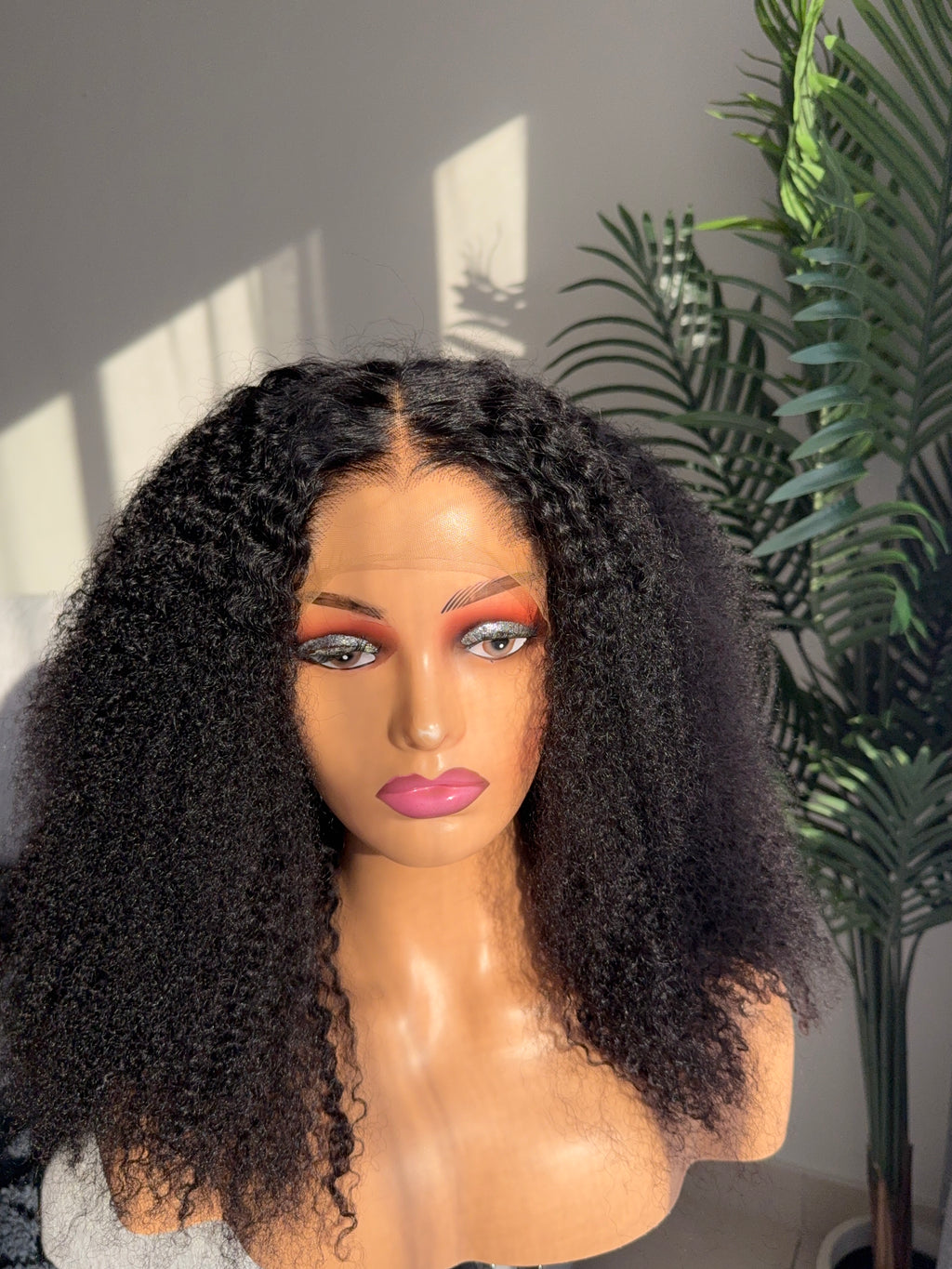 Afro curly Lagos hairline wig